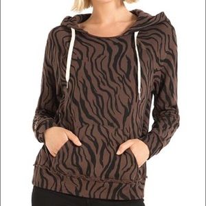 N:philanthropy zebra stripe hoodie in XS